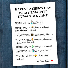 Cute divertida tarjeta feliz del día del padre del