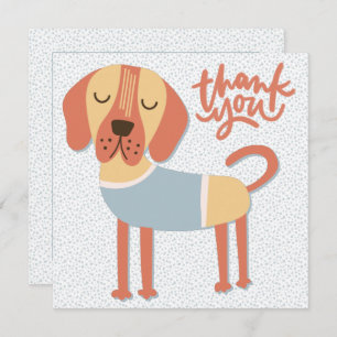 Cute Dog Gracias Tarjeta