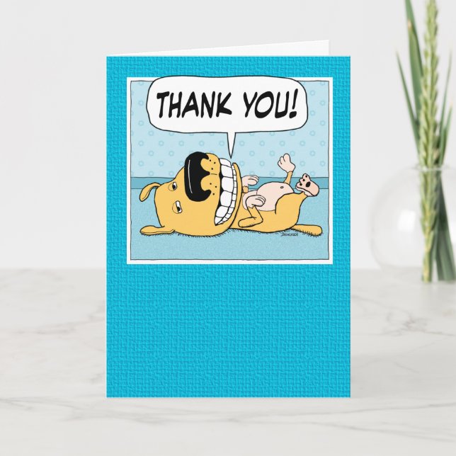 Cute Dog Gracias Tarjeta (Anverso)