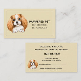 Cute Dog Groomer tarjeta de cita para negocios ama