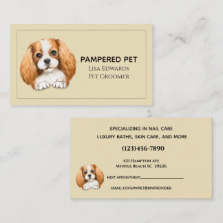 Cute Dog Groomer tarjeta de cita para negocios ama