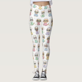 Cute Dog Leggings for Women – Colorful Cartoon