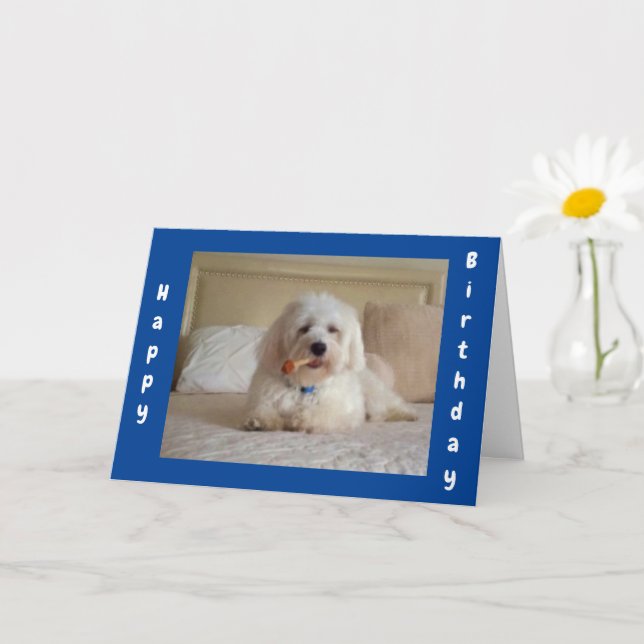 **CUTE DOGGIE WISHES** TARJETA DE CUMPLEAÑOS DE UN (Planta pequeña)