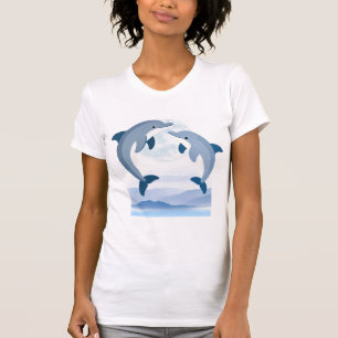 Cute Dolphin Watercolor camiseta de mujer Ocean