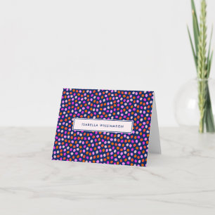 Cute Dots Spots Bright Blue Purple Personalized