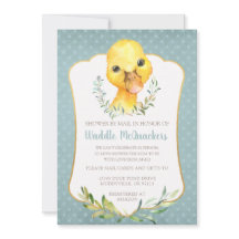 Cute Duck Baby Shower por invitación por correo
