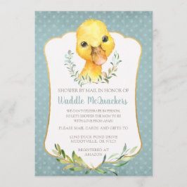 Cute Duck Baby Shower por invitación por correo