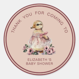 Cute Duck Gracias Pegatinas | Baby Shower Favor