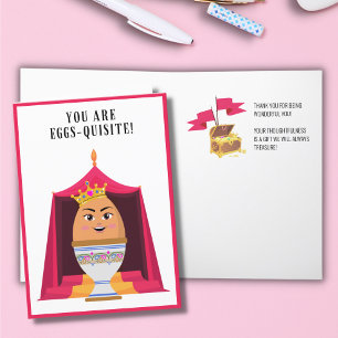 Cute Eggs-quisite Tarjeta de agradecimiento