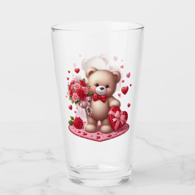 Cute El día de San Valentín Teddy Bear (Anverso)