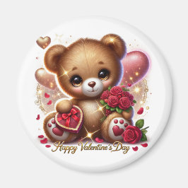 Cute El día de San Valentín Teddy Oso Imán Temátic