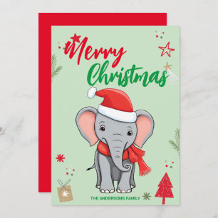 Cute Elephant Árbol de Navidad