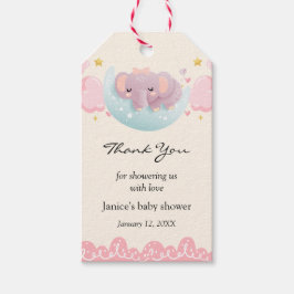 Cute Elephant Baby Shower Gracias Etiquetas De Reg