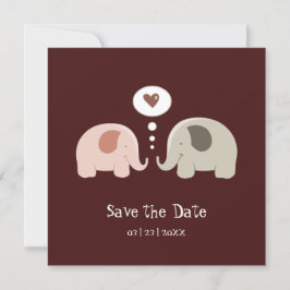 Cute Elephants - Invitación de Guarda la Fecha
