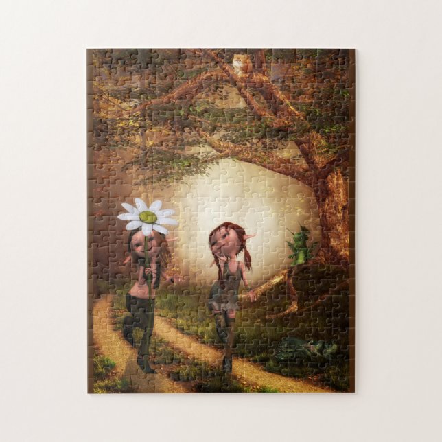 CUTE ELF CHICAS FANTASY PUZZLE (Vertical)