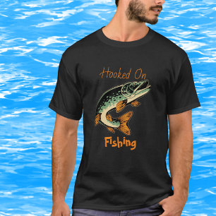 Cute enlazado a la camiseta de pesca para hombres