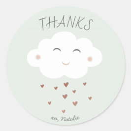 Cute etiqueta de agradecimiento para baby shower d