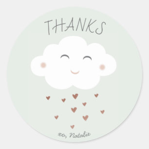 Cute etiqueta de agradecimiento para baby shower d