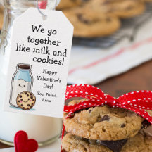 Cute etiqueta de regalo de San Valentín para la cl