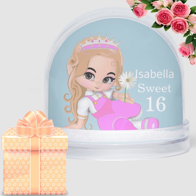Cute Fairy Princess Sweet Sixteen Snow Globe  (Subido por el creador)