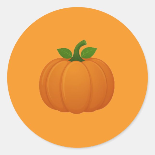 Cute Fall Calcomanía de Calabaza (Anverso)