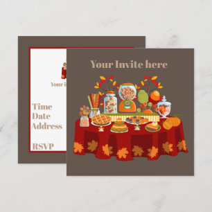 Cute Fall Invitación bufé de caramelos de temporad