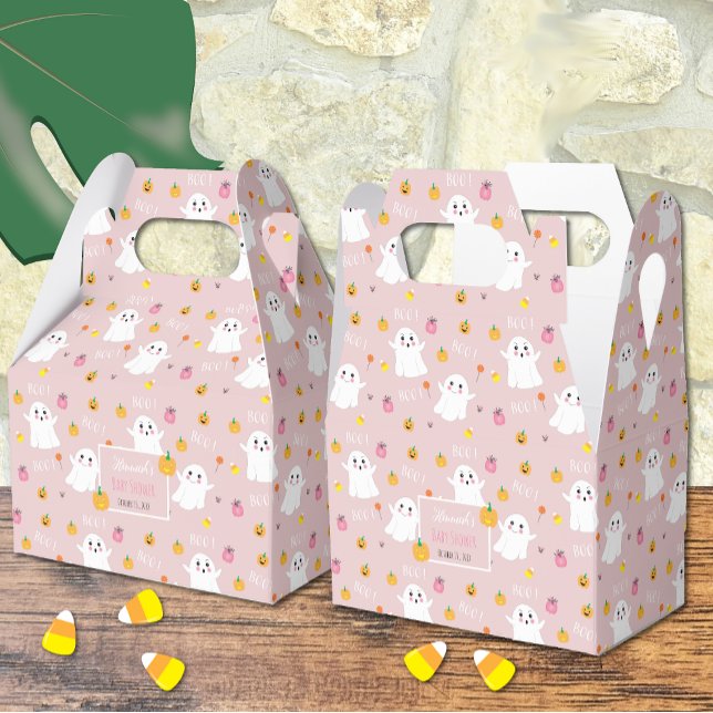Cute fantasmas Rosa Halloween Caja de Favor de Bab (Subido por el creador)