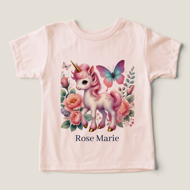 Cute fantasy unicorn add name  (Diseño delantero )