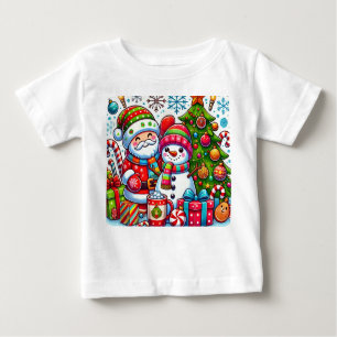 "Cute Feliz Navidad Bebé Camiseta - Holi Adorable