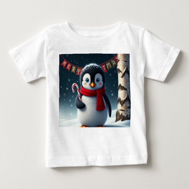 "Cute Feliz Navidad Bebé Camiseta - Holi Adorable (Anverso)