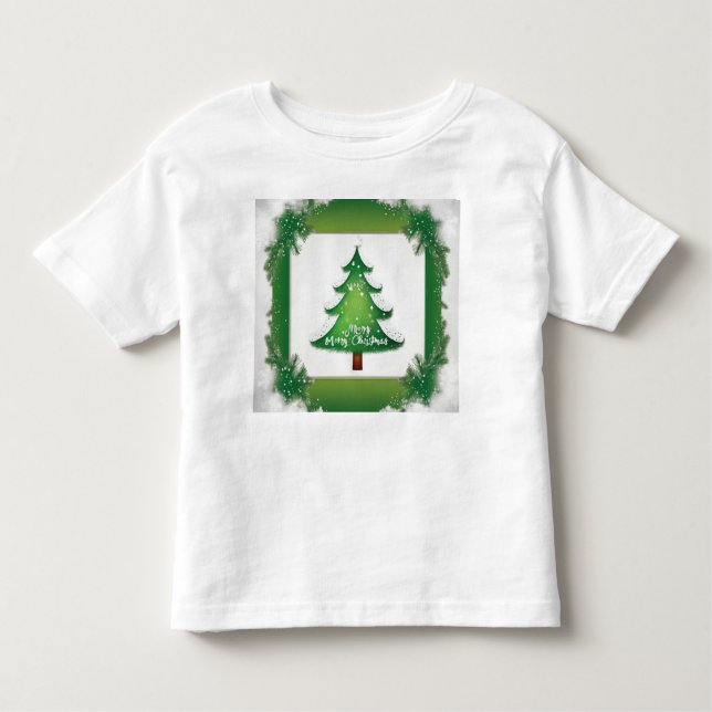 "Cute Feliz Navidad Camiseta para niños de Navidad (Anverso)