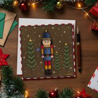Cute Festividad Navidades Nutcracker Tarjeta de va