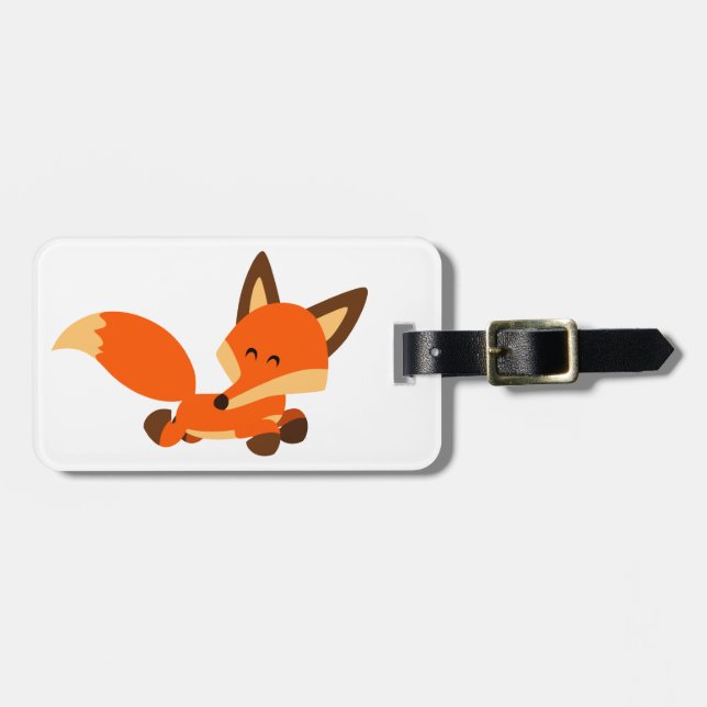 Cute Fleet Personalizado Fox Lumaletas Etiqueta (Frente Horizontal)
