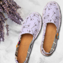 Cute Floral Pattern Lavender Mujeres Espadrilles