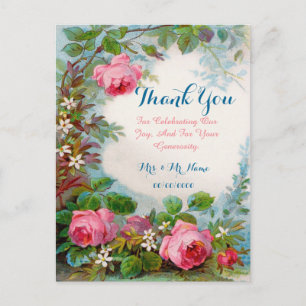 Cute floral tarjeta de agradecimiento