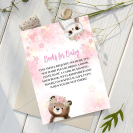 Cute Floral Woodland Animales Libros para Tarjeta 