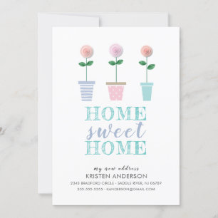 Cute Flores Pots Nueva Invitación de desplazamient