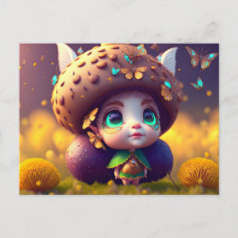 Cute Forest Elf, tarjeta postal para el cruce de p
