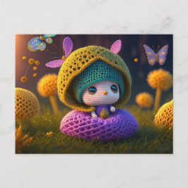 Cute Forest Elf, tarjeta postal para el cruce de p