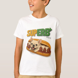 Cute French Bulldog Camiseta SUPERB para Niños – D