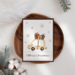 Cute Fun Car Snowowy tarjeta de Navidades de negoc<br><div class="desc">Tarjeta de vacaciones para Navidades de coches. Añade tu propio mensaje al reverso.</div>