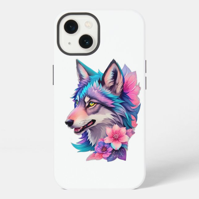 Cute funda para iPhone / iPad con flores de Husky  (Reverso )