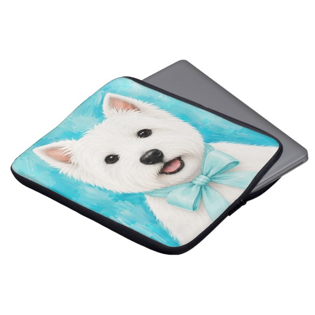 Cute Fundas para Portátil Westie (Superior anverso)