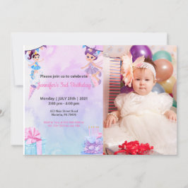 Cute Funny | Invitación al cumpleaños de la foto d