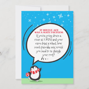 Cute Funny Penguin Problem Tarjeta de Cumpleaños
