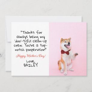 Cute Funny   Tarjeta de Día de la Madre de perro f