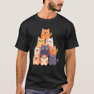 Cute Gatito Funny Kitty Camiseta Romántica Amante
