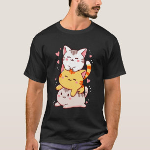 Cute Gatito Funny Kitty Camiseta Romántica Amantes