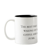 Cute Gato Fluffy en la Copa del Café - Diseño de M