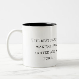 Cute Gato Fluffy en la Copa del Café - Diseño de M